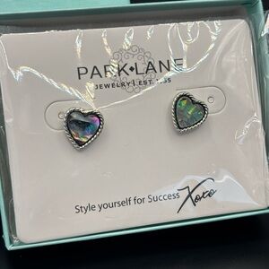 Park Lane Indigo abalone shell Heart Earrings